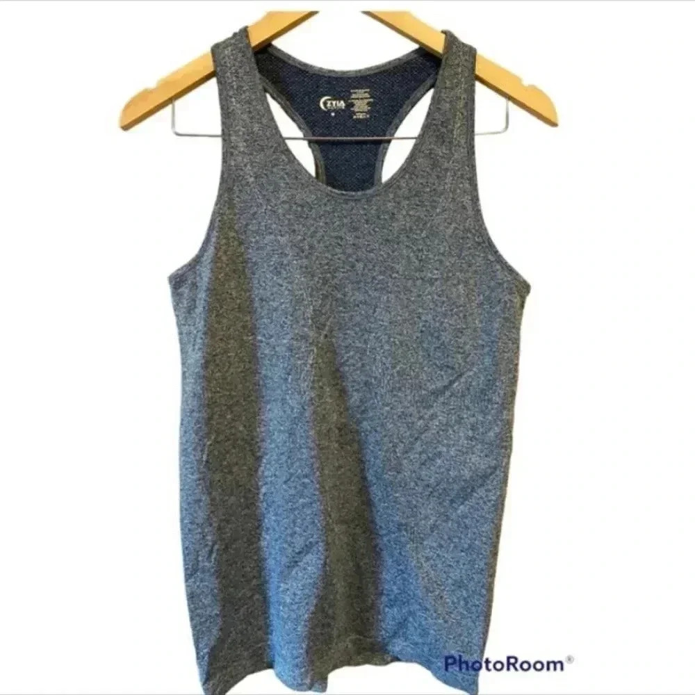 Zyia Womens Charged Fitted Racerback Tank Top